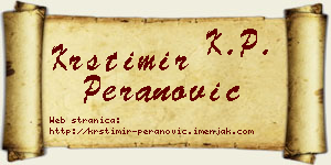 Krstimir Peranović vizit kartica